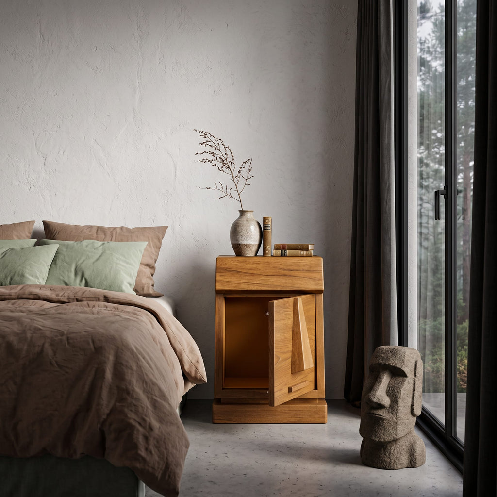 Geometric Solid Nightstand