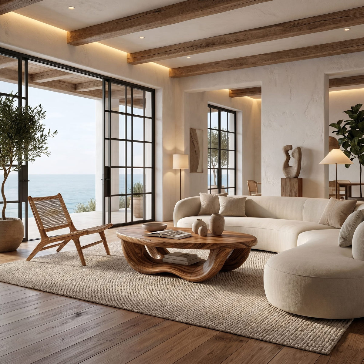 Organic Curved Lounge Coffee Table