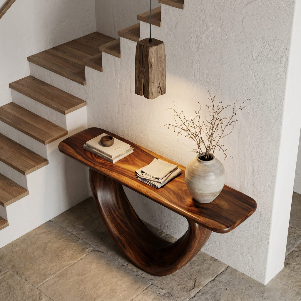 Live Edge Loop Console Table