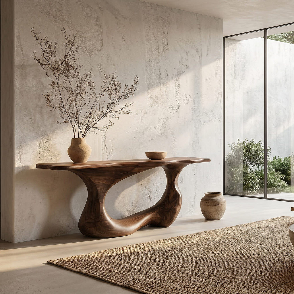 Open Loop Contemporary Console Table
