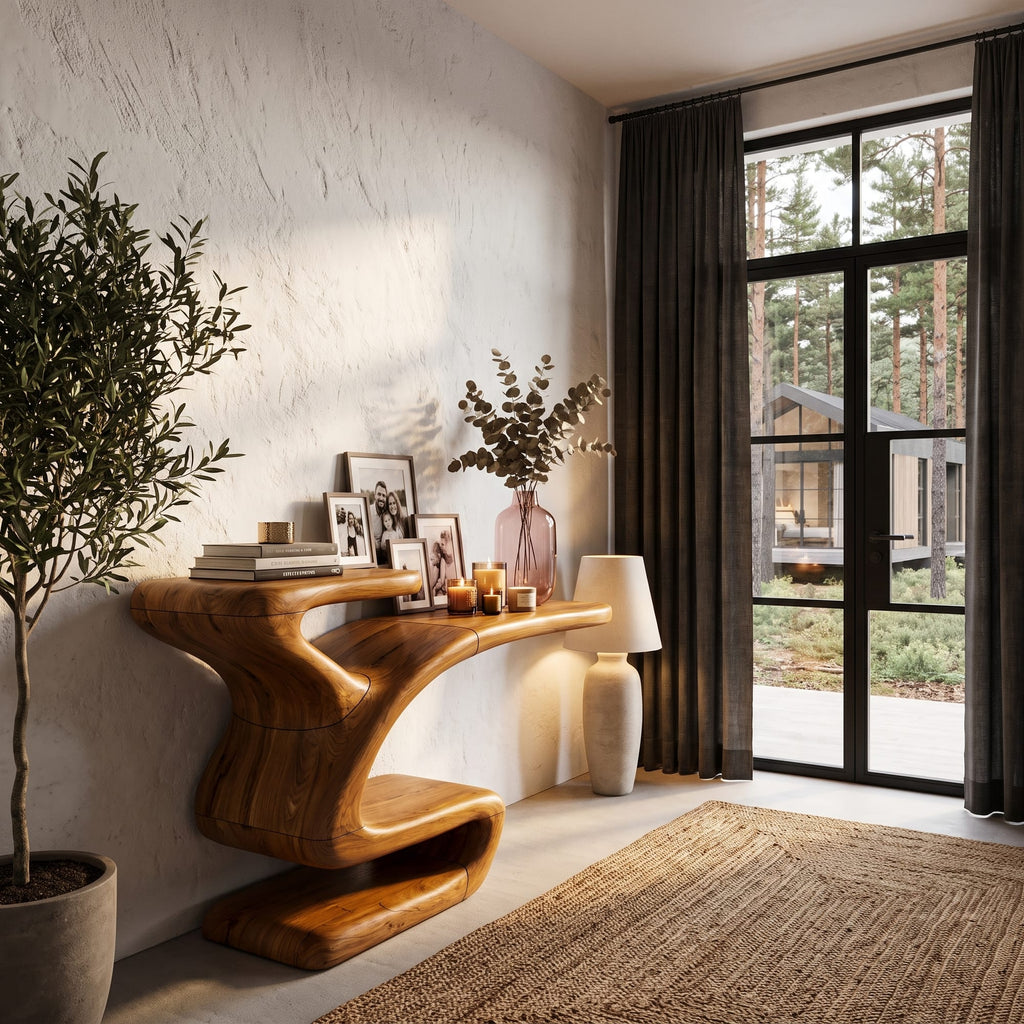 Sculptural Hollow Console Table
