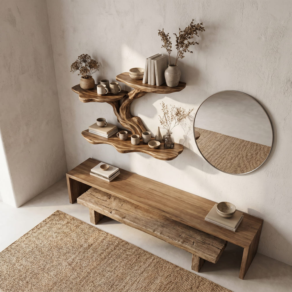 Sculptural Organic Floating Shelf