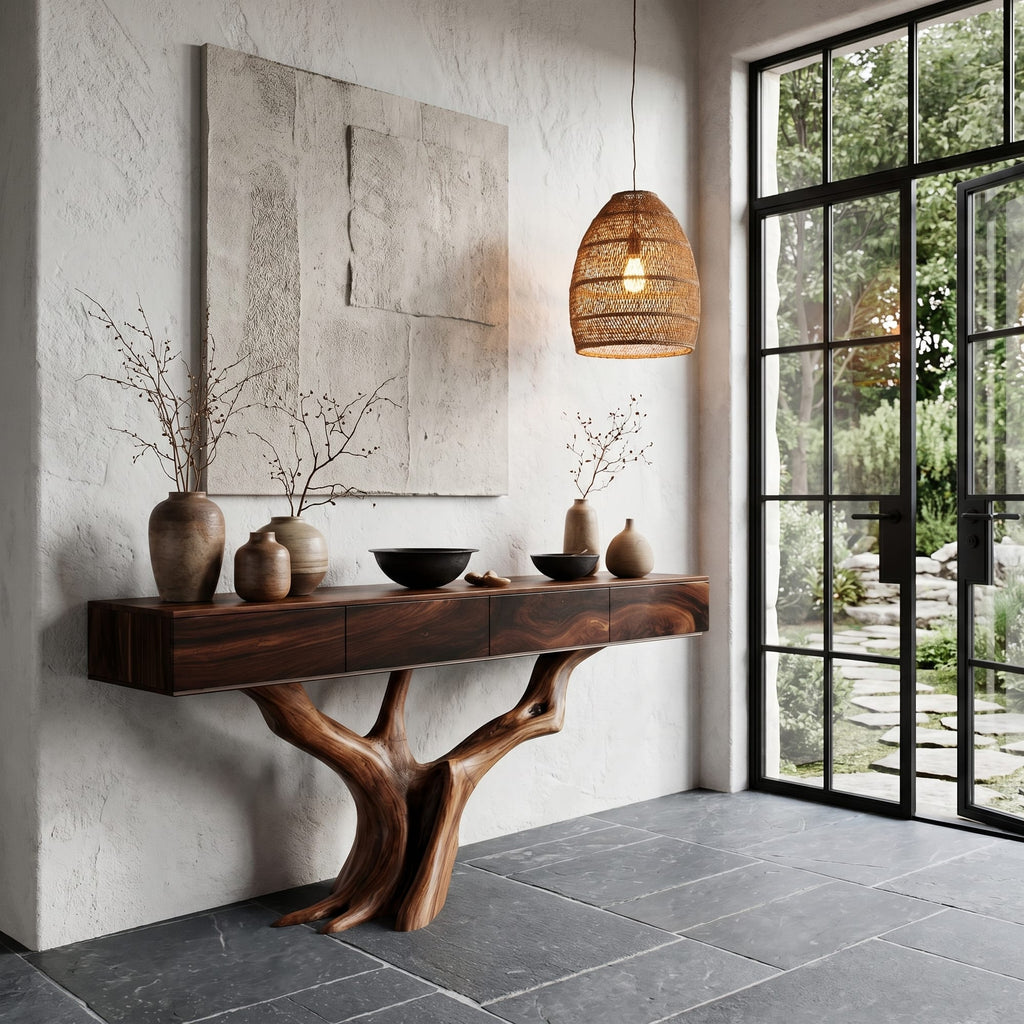 Live Edge Sofa Console Table