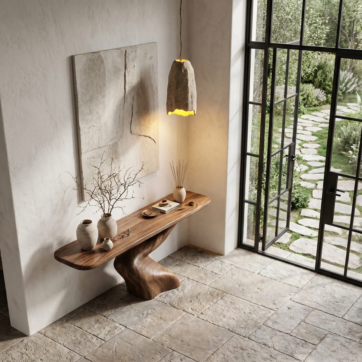 Sculptural Twisted Foyer Console Table
