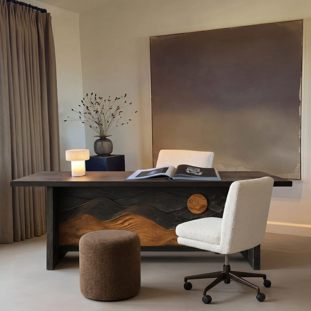Sculptural Solid Workspace Desk