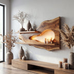 Organic Floating Decorative Wall Shelf
