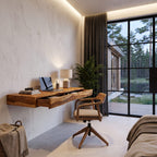 Floating Live Edge Workspace Desk