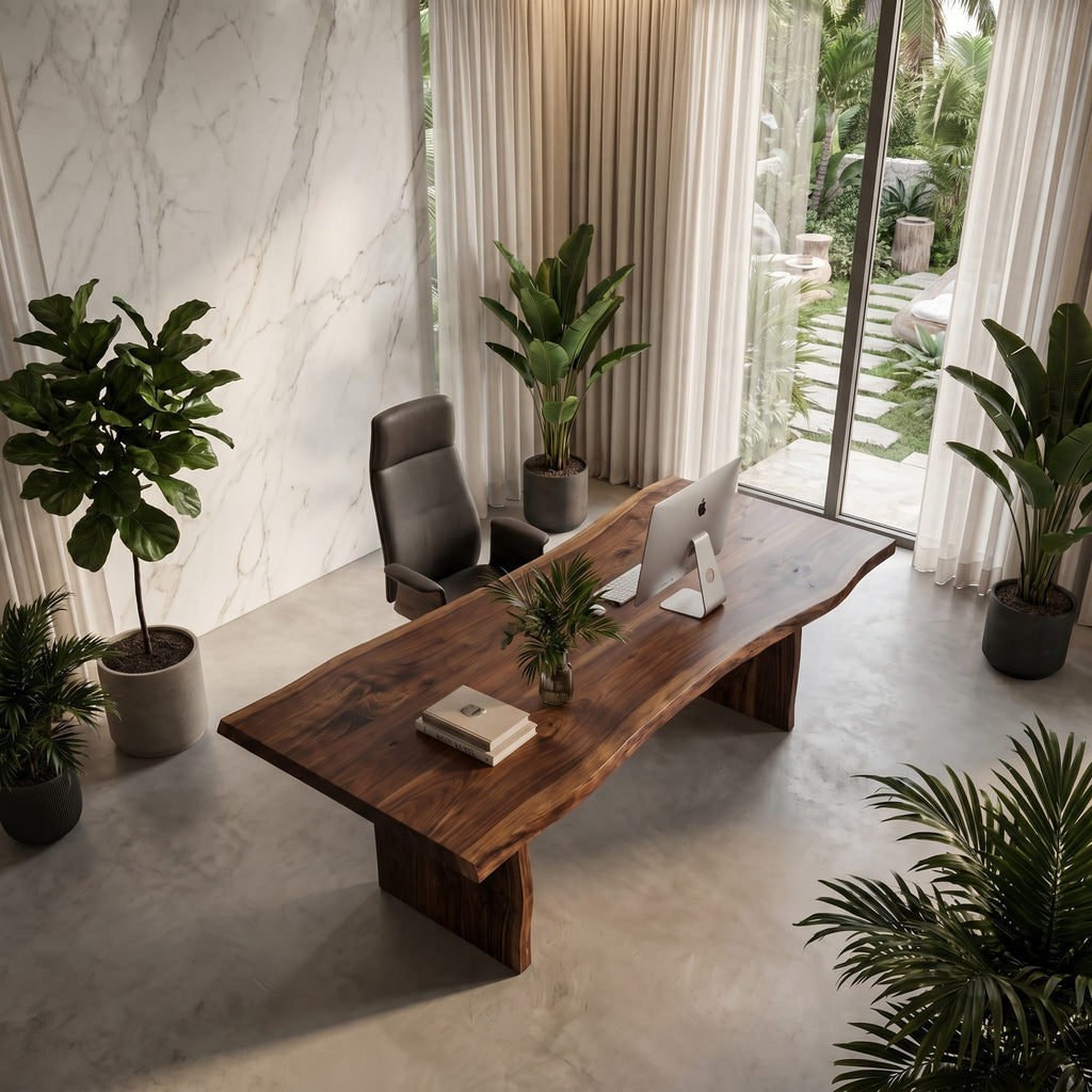 Live Edge Solid Executive Desk