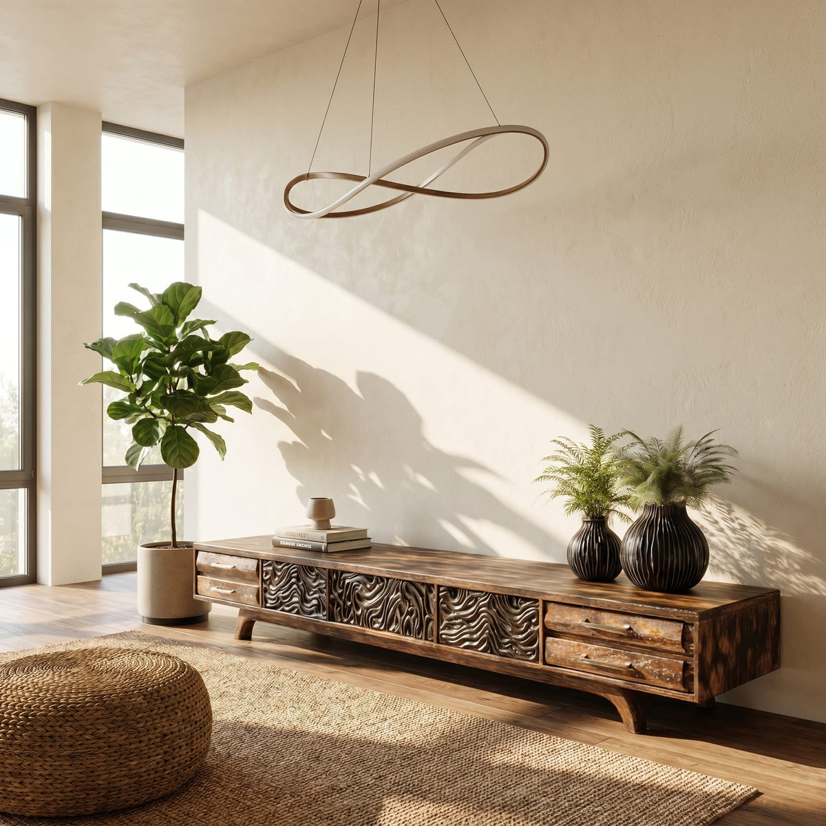Solid Nature-inspired TV Cabinet