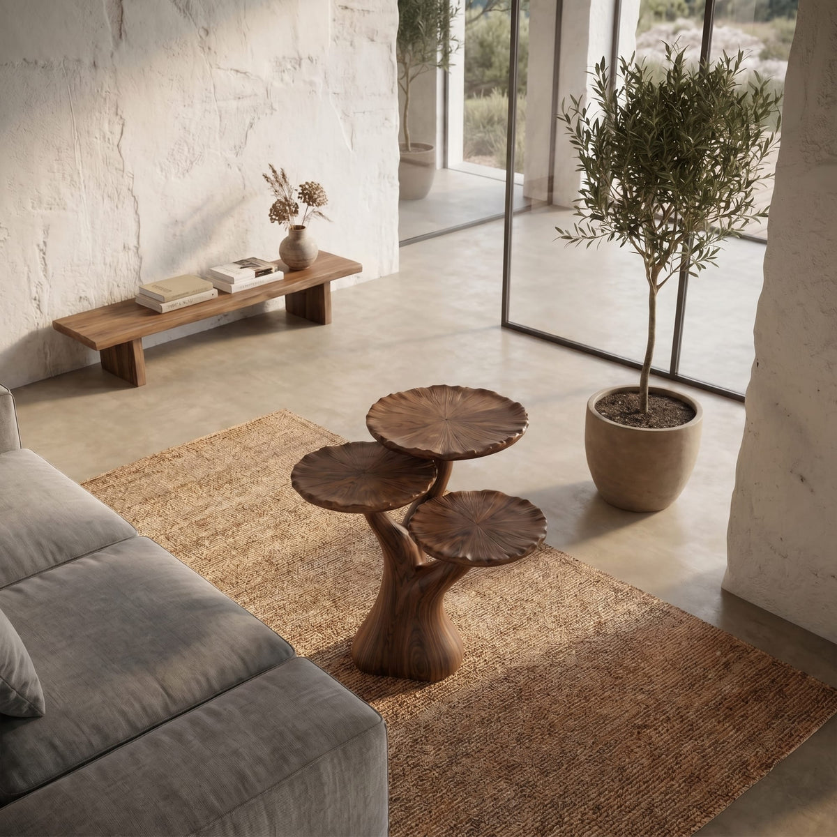 Organic Sculptural Multi-tier Nightstand