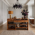 Mid Century Console Table Modern Bedroom, solid wood, built to order