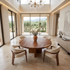 Contemporary Round Dining Table Top Dining Room, solid wood, built to order