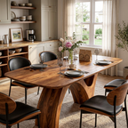 Farmhouse Dining Table with Organic Shape, solid wood, built to order, view 3