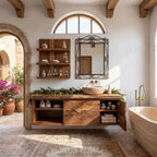 Contemporary Storage Bathroom Vanity Master Ensuite, solid wood, built to order