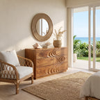 Minimalist Contour Dresser Table, solid wood, built to order, view 3