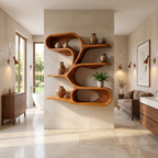 Organic Sculptural Wooden Wall Shelves, solid wood, built to order, view 3
