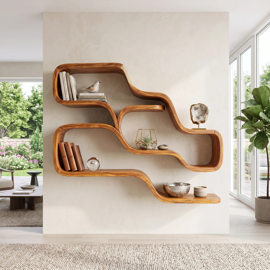 Farmhouse Organic Shelves, solid wood, built to order