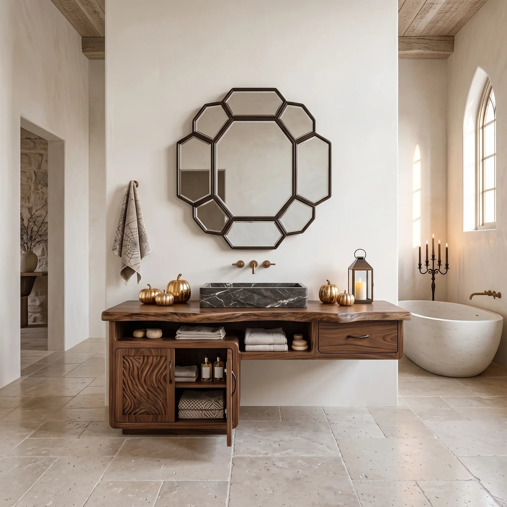 Farmhouse Storage Bathroom Vanity Bathroom, solid wood, built to order