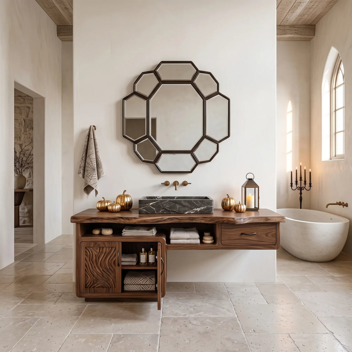 Farmhouse Storage Bathroom Vanity Bathroom, solid wood, built to order