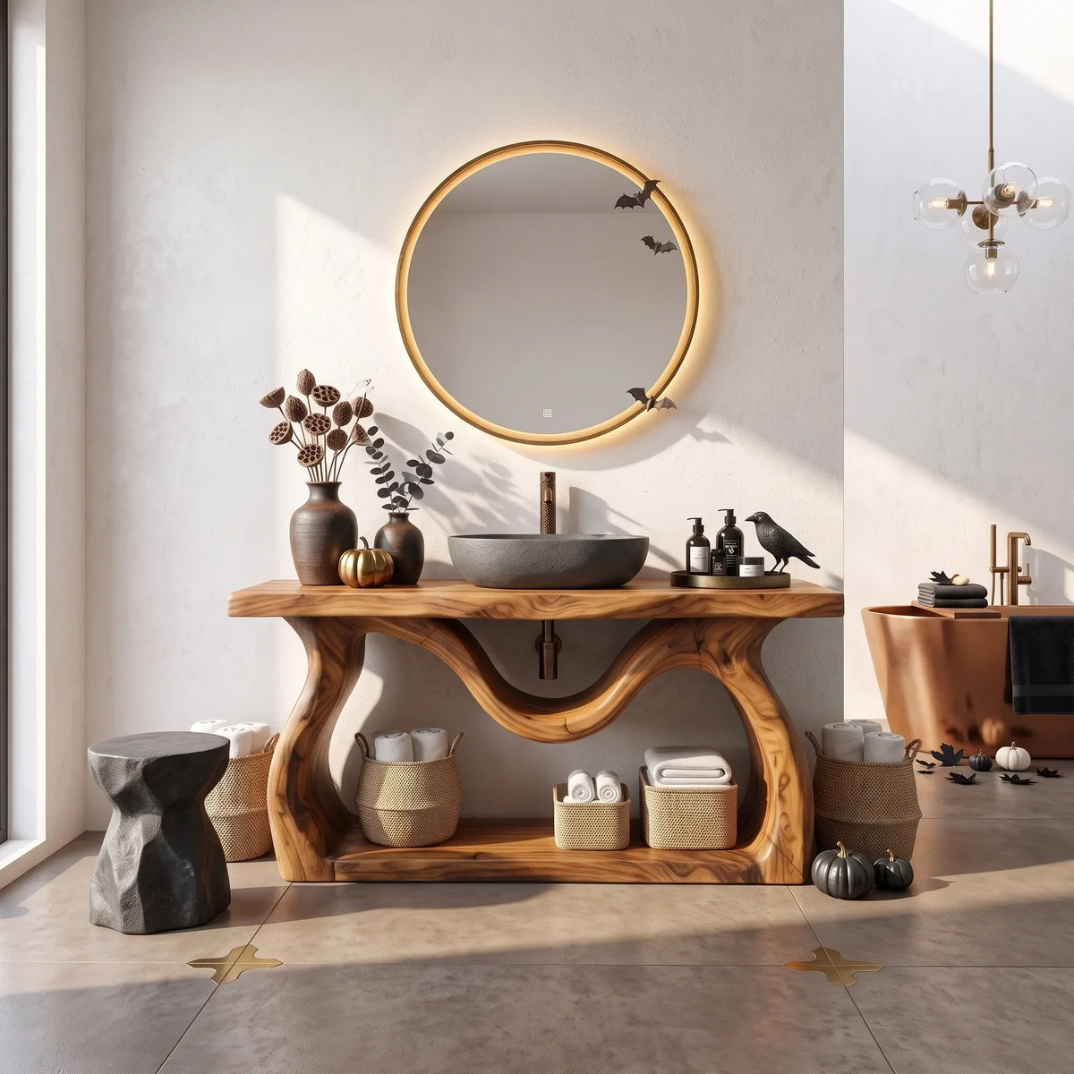 Modern Bathroom Vanity Cabinet Ensuite, solid wood, built to order