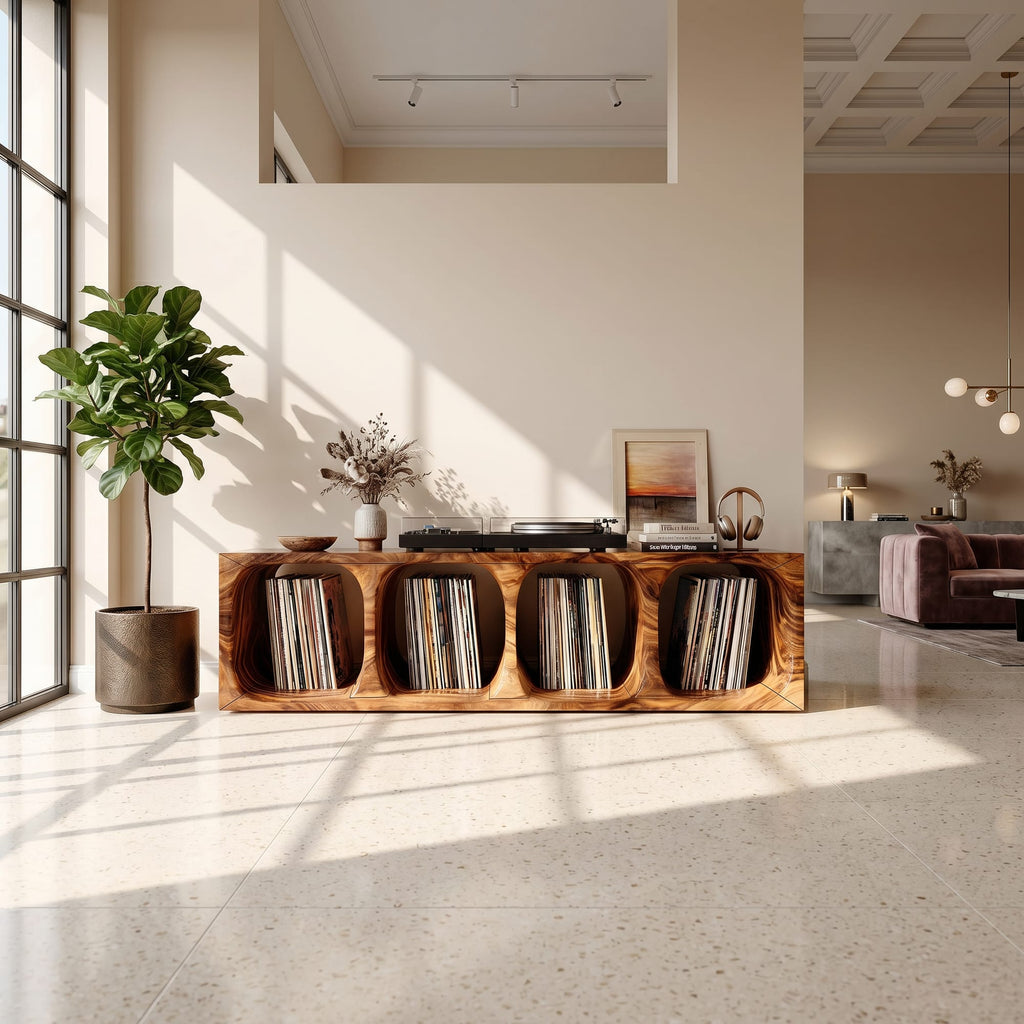 Arched Modern Record Stand