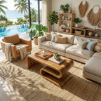 Curved Sculptural Lounge Coffee Table