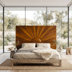 Organic Sunburst Headboard Solid Bed Headboard, solid wood, built to order, view 3