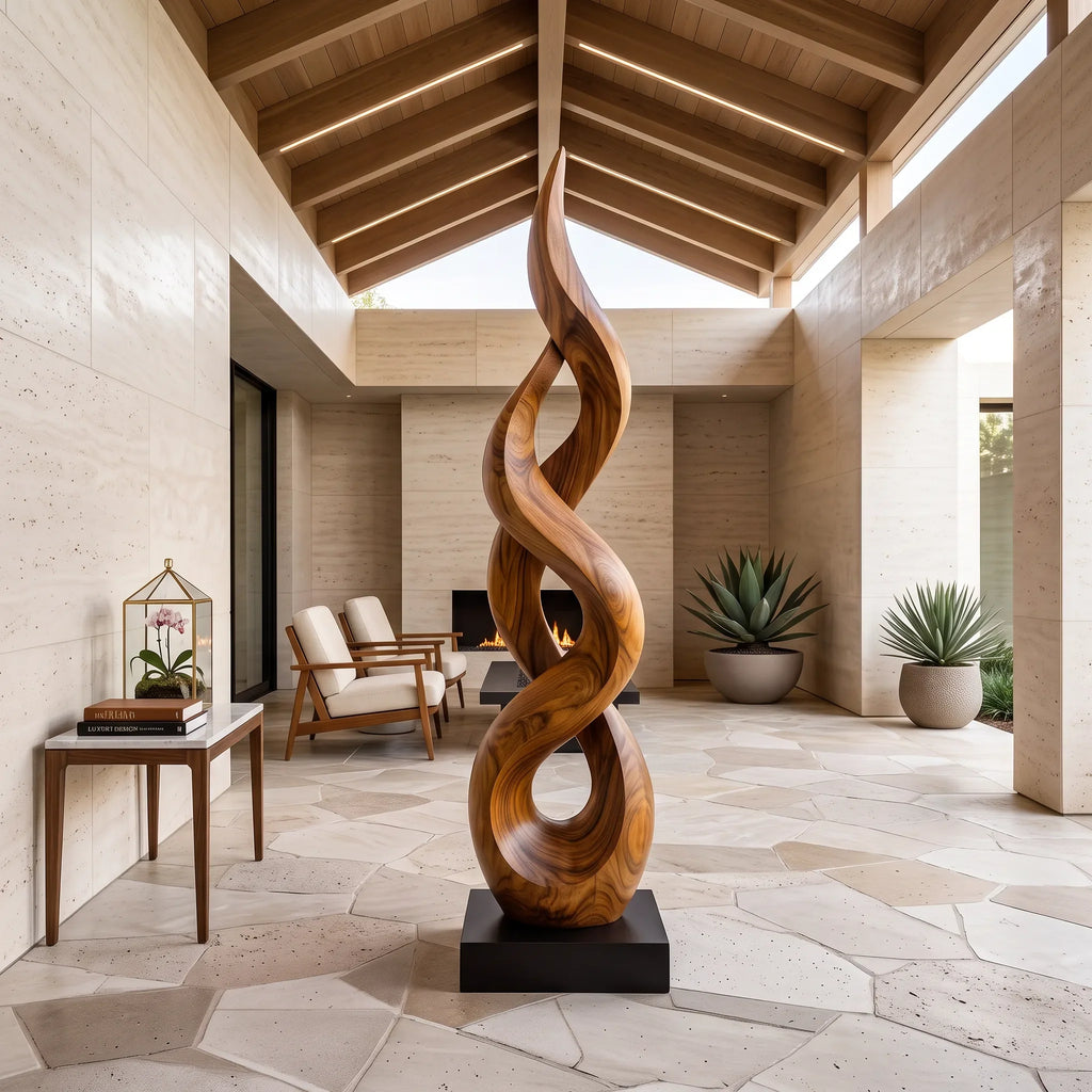 Farmhouse Twisted Sculpture, solid wood, built to order, view 3