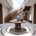 Round Solid Console Table