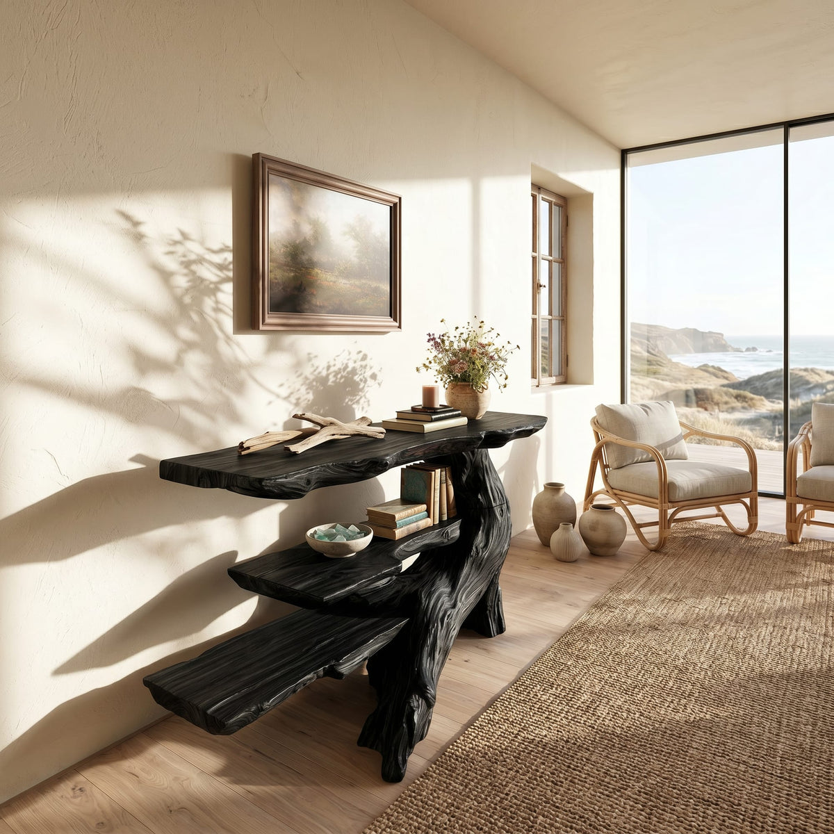 Black Coffee Console Table