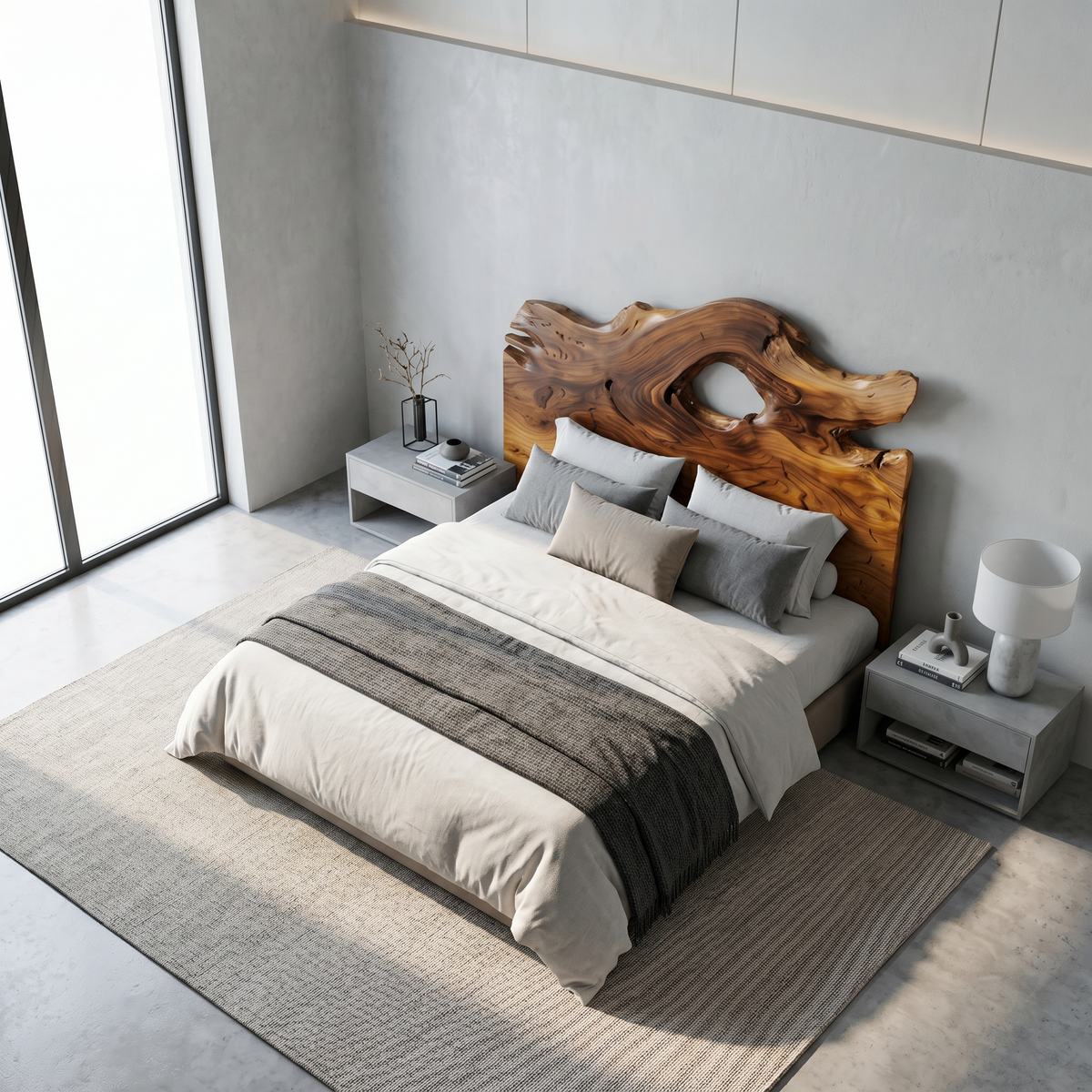 Organic Driftwood Headboard Wooden Bed Headboard, solid wood, built to order, view 2