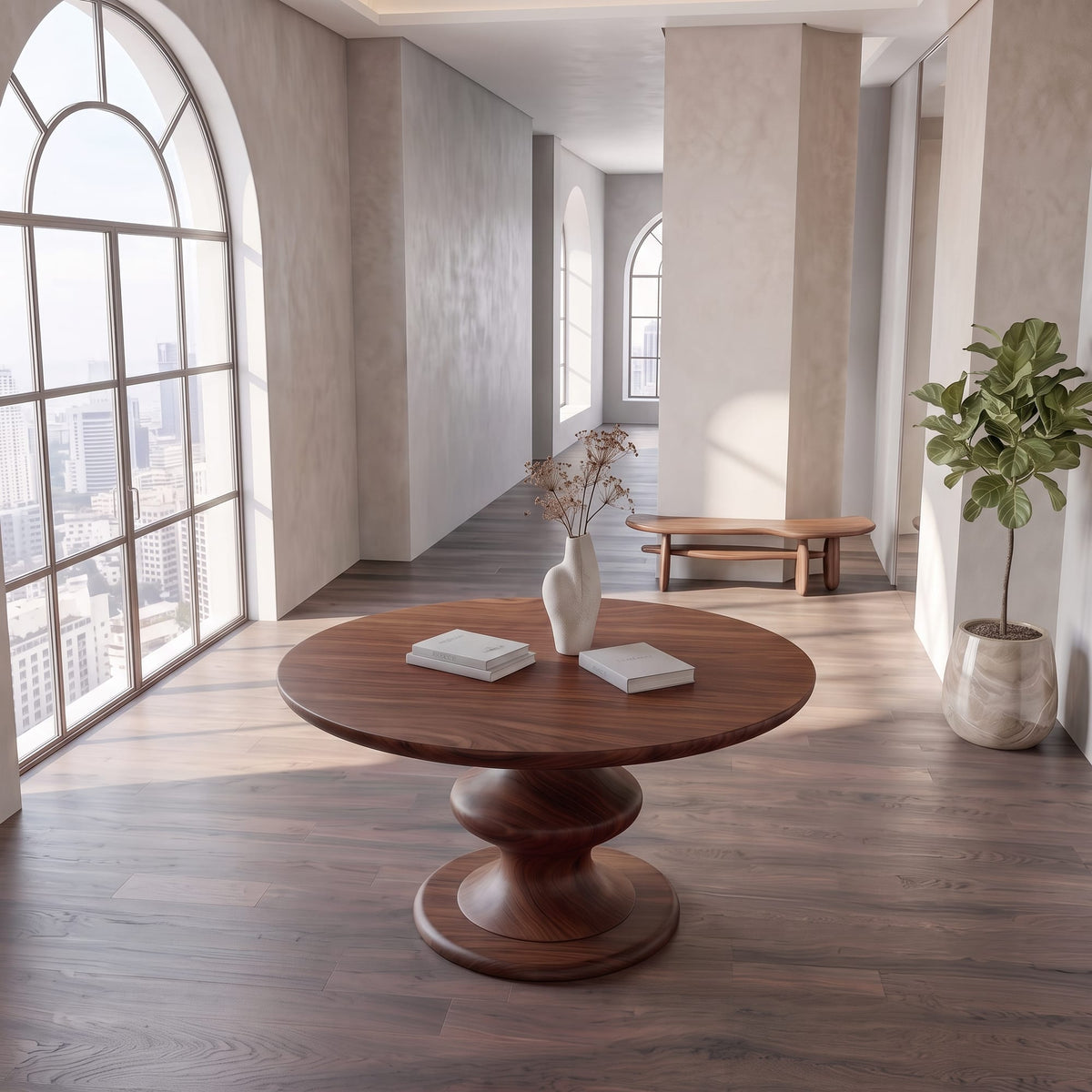 Contemporary Solid Console Table