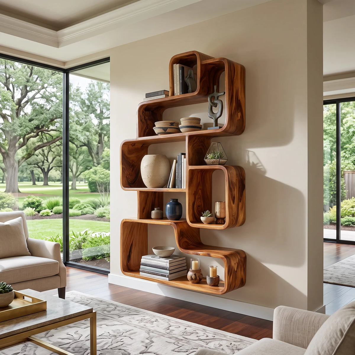 Farmhouse Wall Mounted Shelves, solid wood, built to order