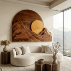 Organic Modern Mountain Wall Art, solid wood, built to order, view 5