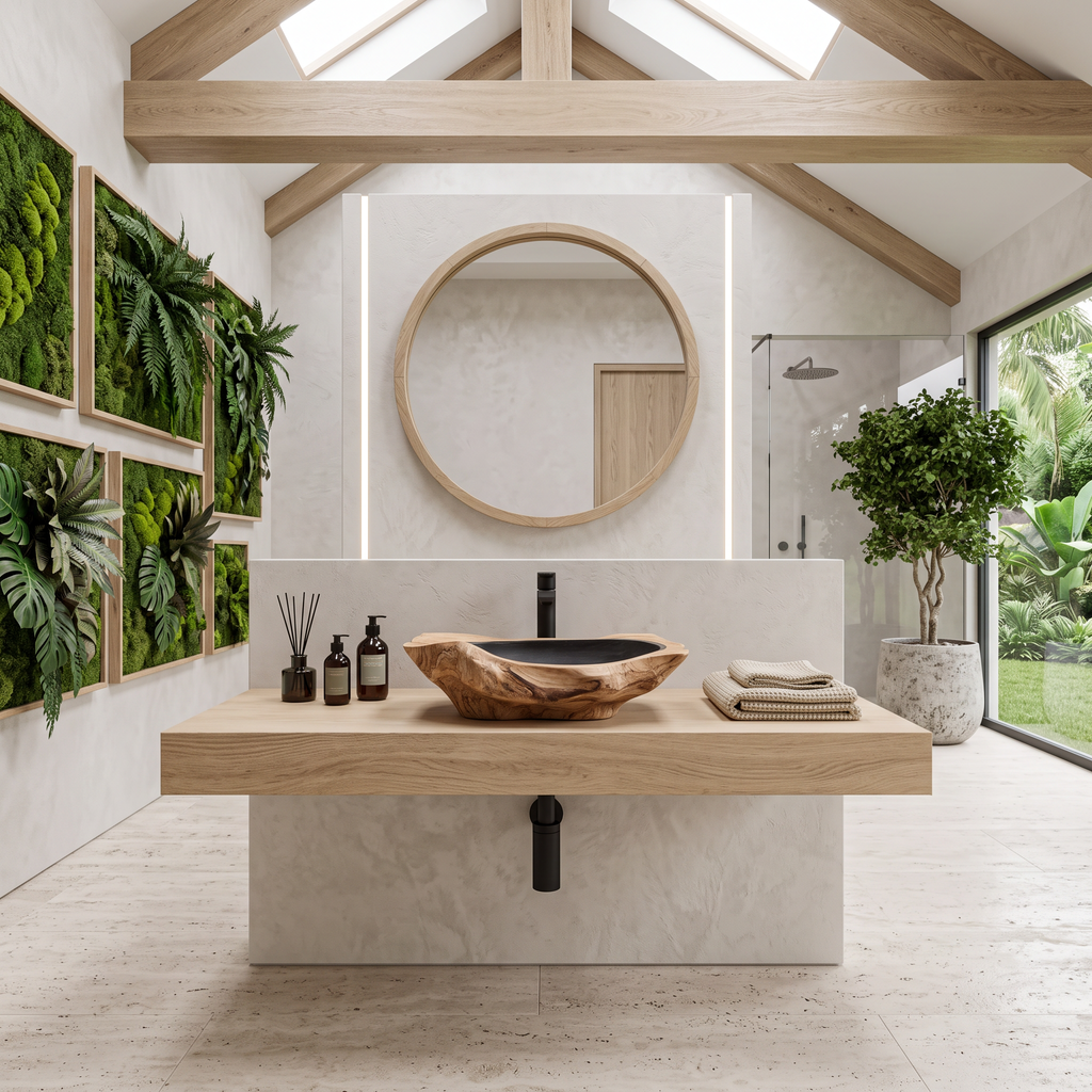 Sink, solid wood, built to order, view 3
