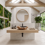 Sink, solid wood, built to order, view 3