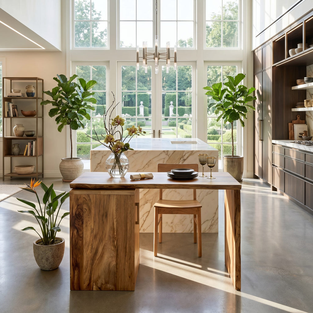 Solid Covered Dining Table