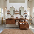 Mid Century Bathroom Vanity Ensuite, solid wood, built to order