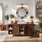 Organic Bathroom Vanity Boutique Hotel, solid wood, built to order, view 3