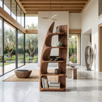 Sculptural Tiered Bookshelf