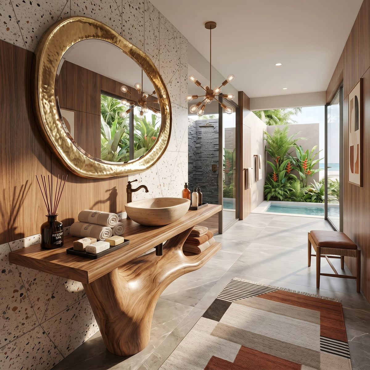 Handcrafted Vanity, solid wood, built to order