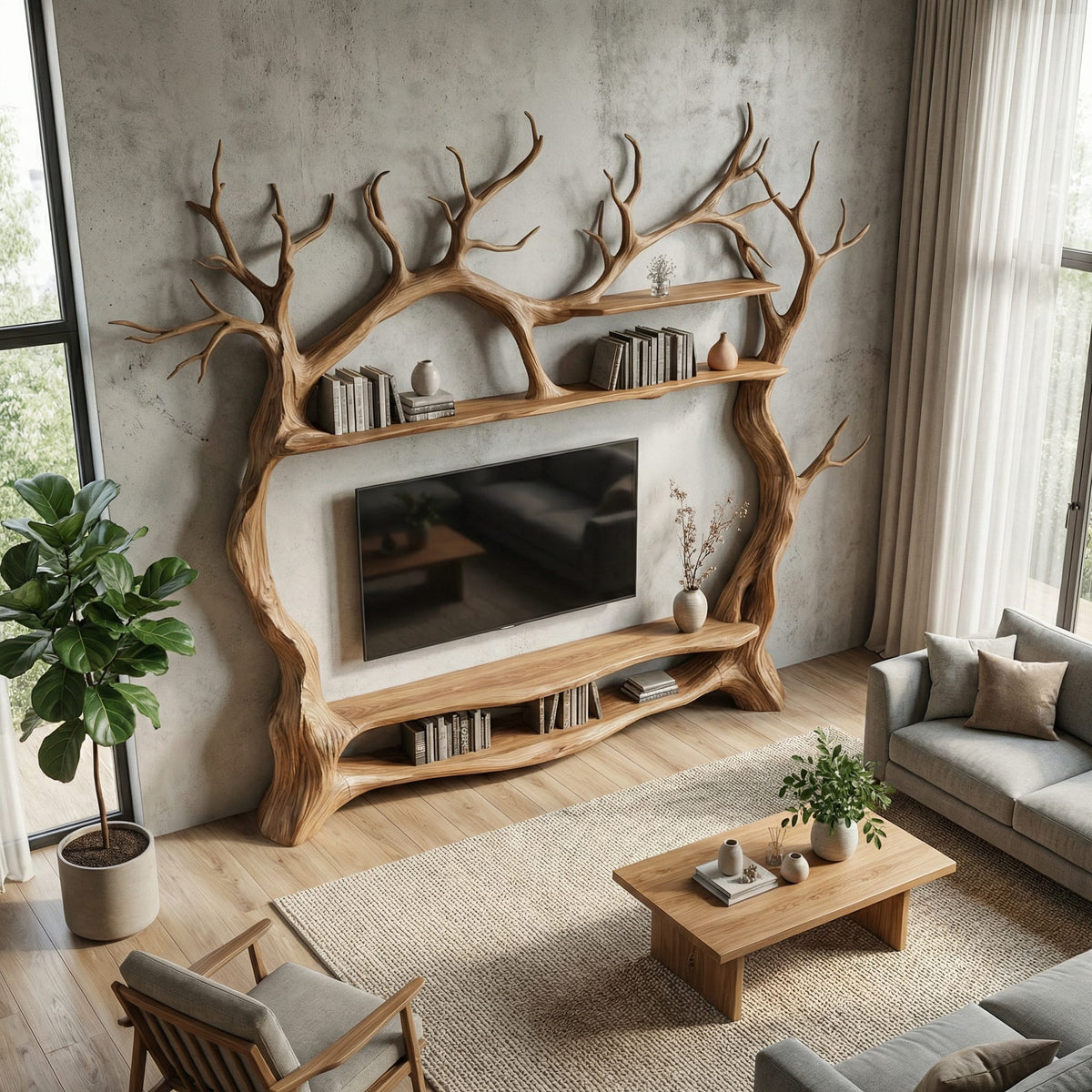 Decorative Tree TV Cabinet