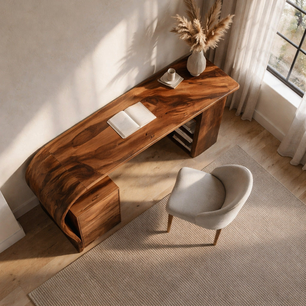 Contemporary Solid Computer Desk