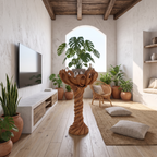 Organic Modern Plant Stand - solid wood plant stand, view 3