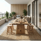 Japandi Mid Century Dining Table
