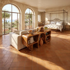 Modern Curved Frame Console, solid wood, built to order