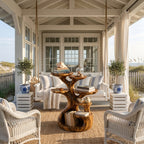 Contemporary Multi Tier Side Table Home, solid wood, built to order