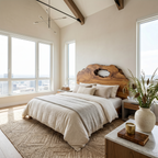 Organic Headboard Wooden Bed Headboard, solid wood, built to order, view 2