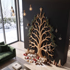Contemporary Wall Decor with Tree Silhouette, solid wood, built to order