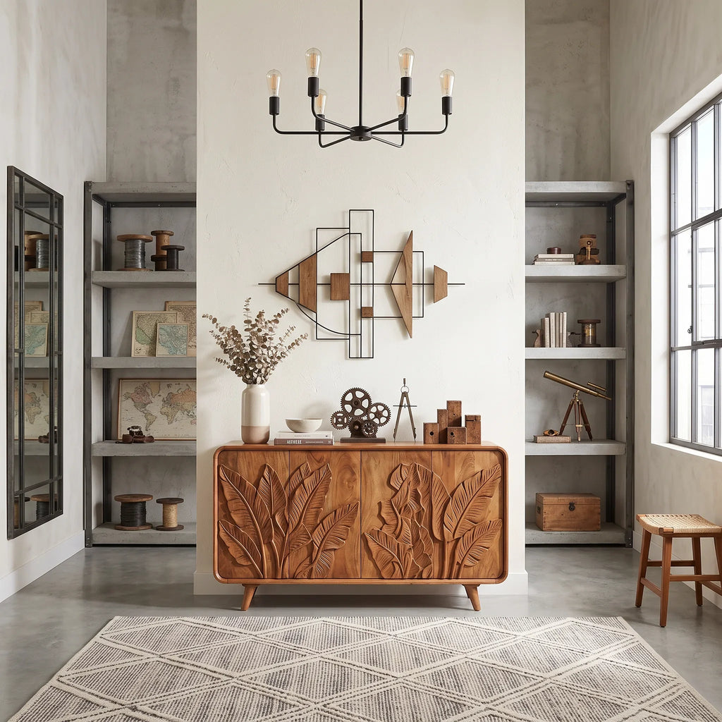 Botanical Sideboard Cabinet Dining Room, solid wood, built to order, view 8